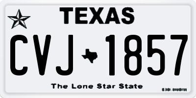 TX license plate CVJ1857