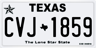 TX license plate CVJ1859