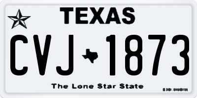 TX license plate CVJ1873