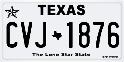 TX license plate CVJ1876
