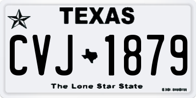 TX license plate CVJ1879