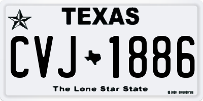 TX license plate CVJ1886