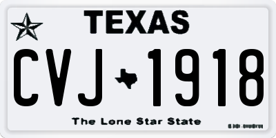 TX license plate CVJ1918