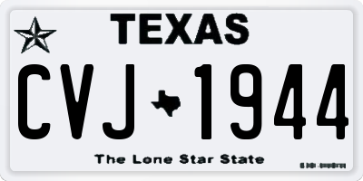 TX license plate CVJ1944