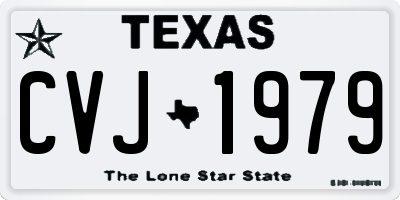 TX license plate CVJ1979
