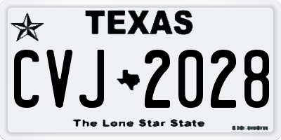 TX license plate CVJ2028