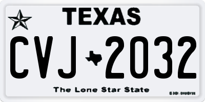 TX license plate CVJ2032