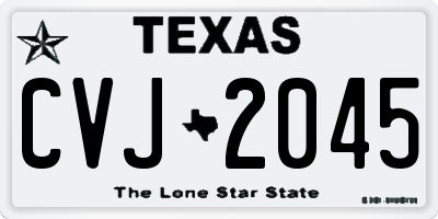 TX license plate CVJ2045