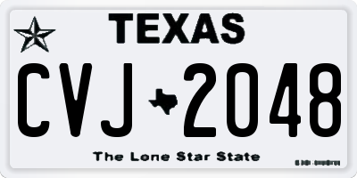 TX license plate CVJ2048