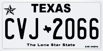 TX license plate CVJ2066