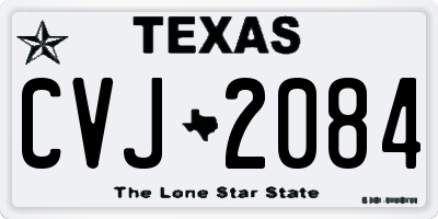 TX license plate CVJ2084