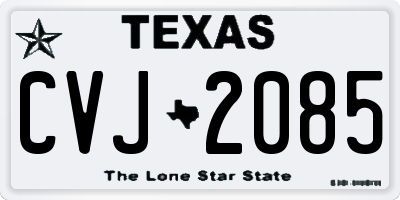 TX license plate CVJ2085