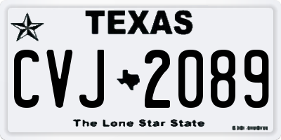TX license plate CVJ2089