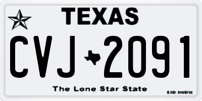 TX license plate CVJ2091