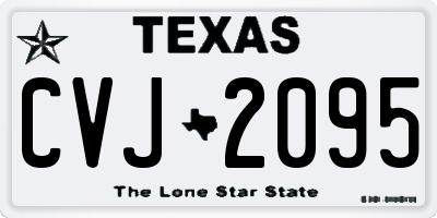TX license plate CVJ2095