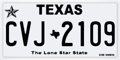 TX license plate CVJ2109