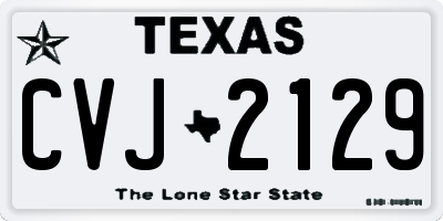 TX license plate CVJ2129