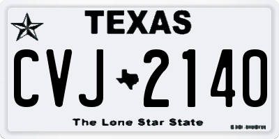 TX license plate CVJ2140