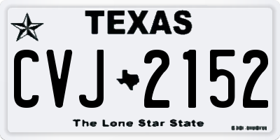 TX license plate CVJ2152