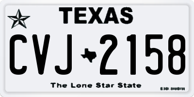 TX license plate CVJ2158