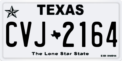 TX license plate CVJ2164
