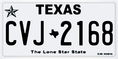 TX license plate CVJ2168