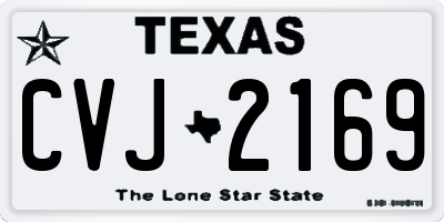 TX license plate CVJ2169