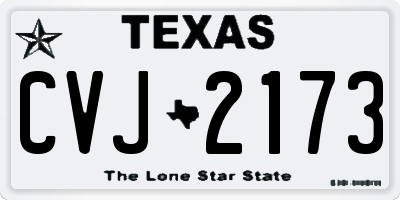 TX license plate CVJ2173