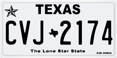 TX license plate CVJ2174