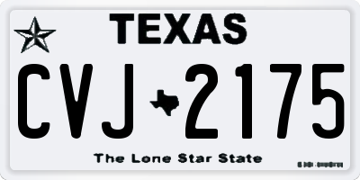TX license plate CVJ2175