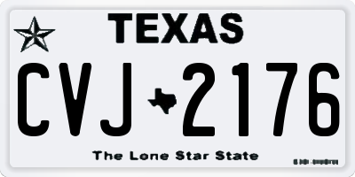 TX license plate CVJ2176