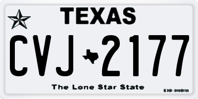 TX license plate CVJ2177