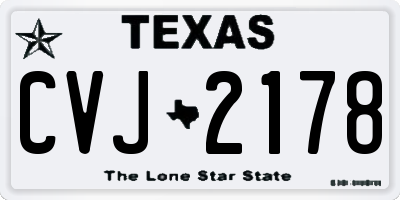 TX license plate CVJ2178