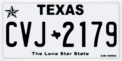 TX license plate CVJ2179