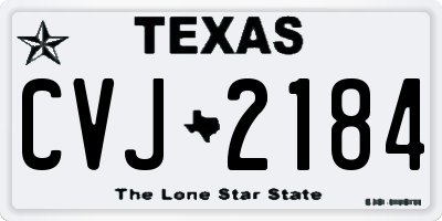 TX license plate CVJ2184
