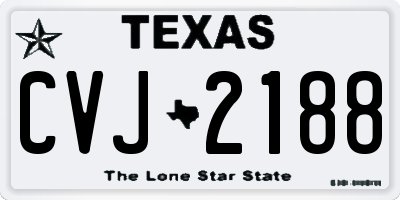 TX license plate CVJ2188