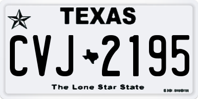 TX license plate CVJ2195