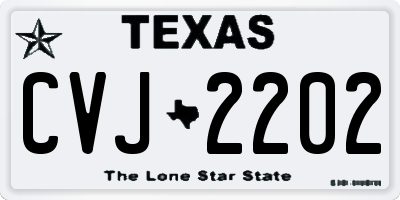 TX license plate CVJ2202