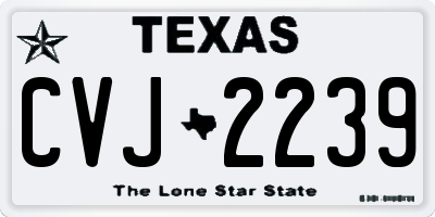 TX license plate CVJ2239
