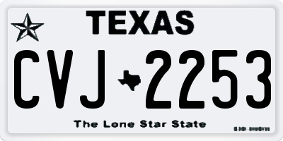 TX license plate CVJ2253
