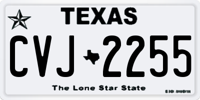 TX license plate CVJ2255
