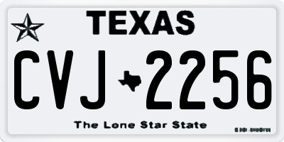 TX license plate CVJ2256