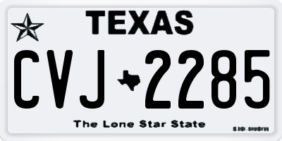 TX license plate CVJ2285
