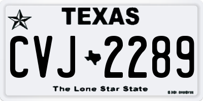 TX license plate CVJ2289