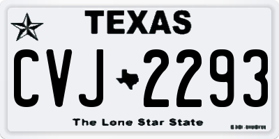TX license plate CVJ2293