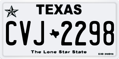 TX license plate CVJ2298