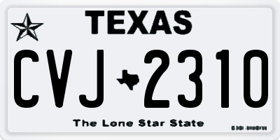 TX license plate CVJ2310