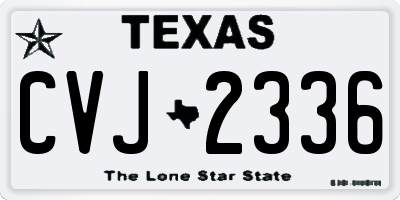 TX license plate CVJ2336