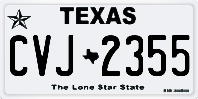 TX license plate CVJ2355