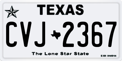 TX license plate CVJ2367